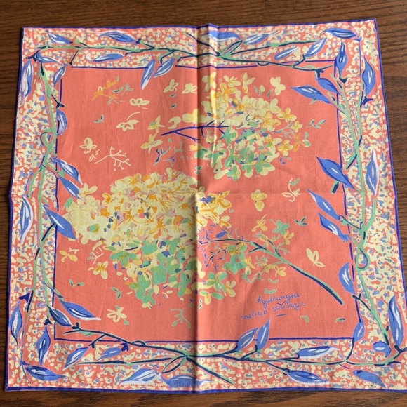 COPY - April Cornell 4 handscreened  cotton hydrangea pattern placemat/napkin s… - Picture 5 of 8